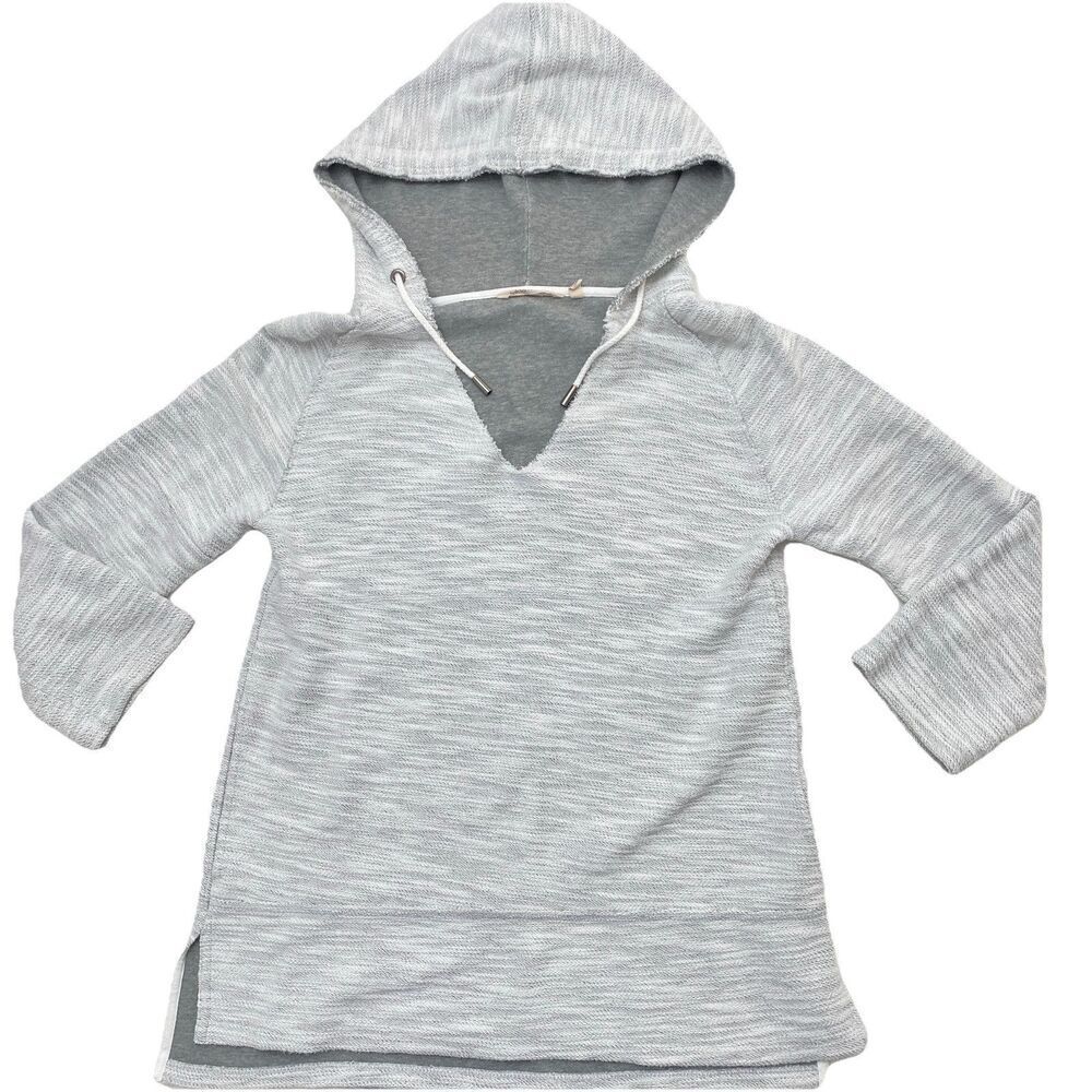 Soft Surroundings My Weekend Oversized Hoodie Sweatshirt Heather Gray Women's PS
